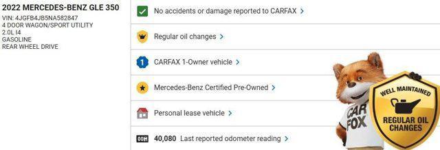 used 2022 Mercedes-Benz GLE 350 car, priced at $34,933