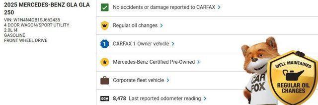 used 2025 Mercedes-Benz GLA 250 car, priced at $37,549