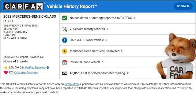 used 2022 Mercedes-Benz C-Class car, priced at $30,933