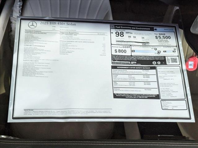 new 2025 Mercedes-Benz EQS 450 car, priced at $106,395