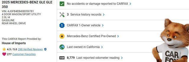 used 2025 Mercedes-Benz GLE 350 car, priced at $55,977