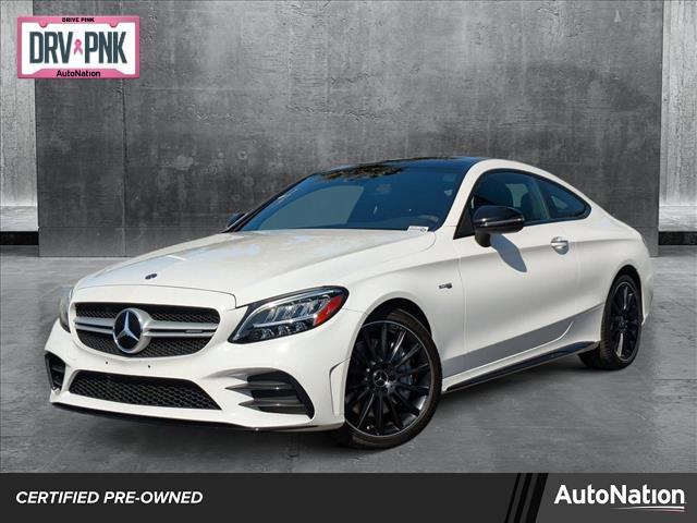 used 2021 Mercedes-Benz AMG C 43 car, priced at $40,995