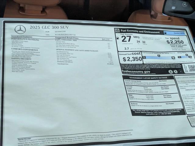 new 2025 Mercedes-Benz GLC 300 car, priced at $51,880