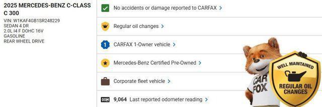 used 2025 Mercedes-Benz C-Class car, priced at $42,777