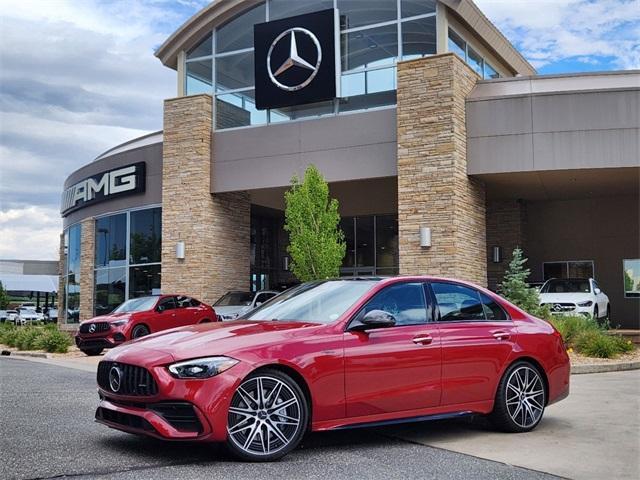 new 2024 Mercedes-Benz AMG C 43 car, priced at $77,959