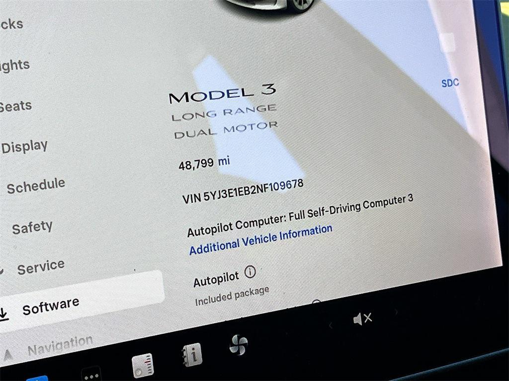 used 2022 Tesla Model 3 car, priced at $23,695