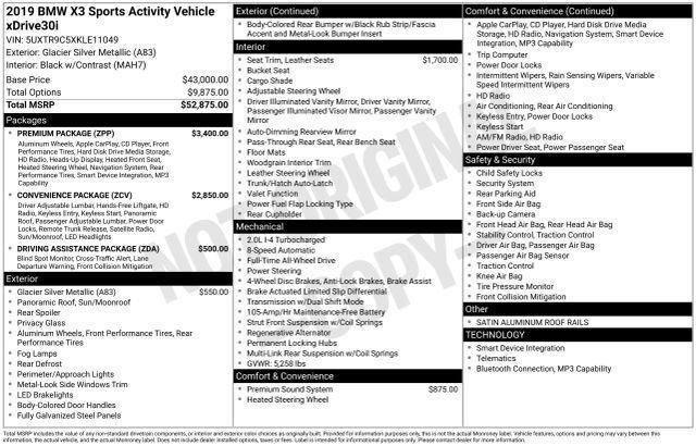used 2019 BMW X3 car, priced at $12,480