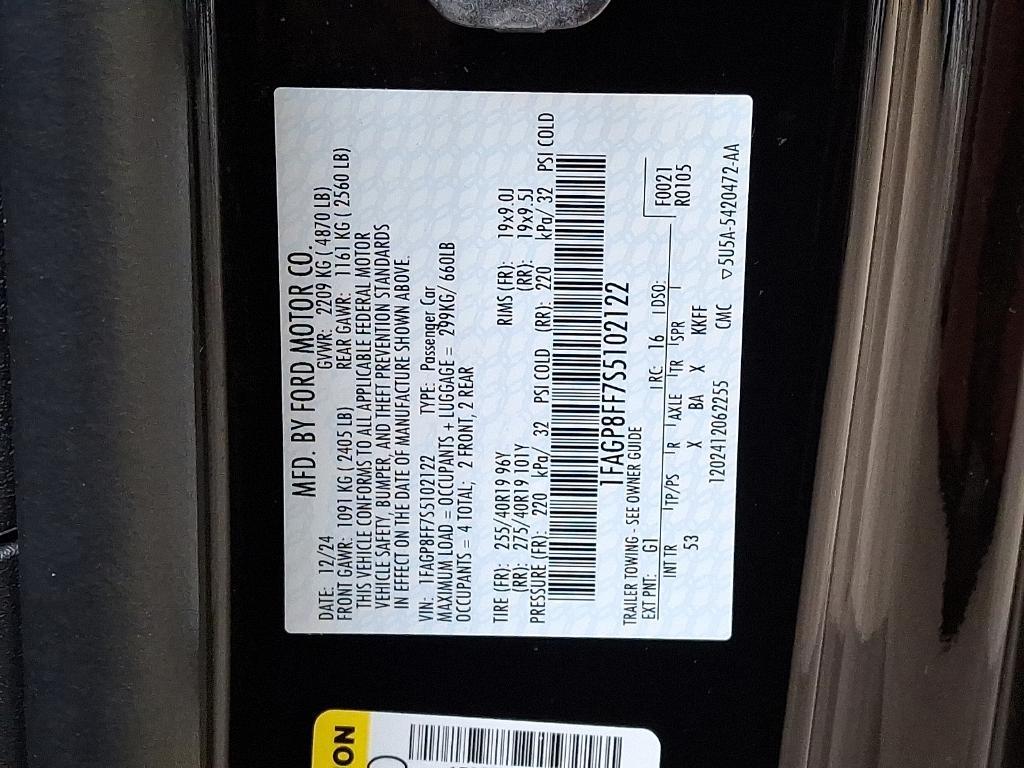 new 2025 Ford Mustang car, priced at $66,965