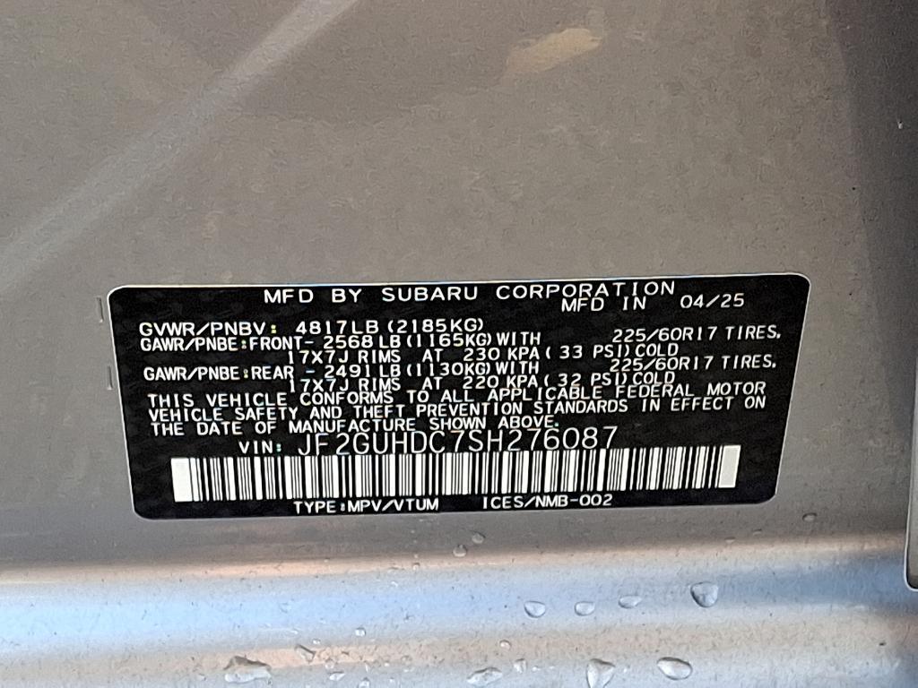 new 2025 Subaru Crosstrek car, priced at $32,211
