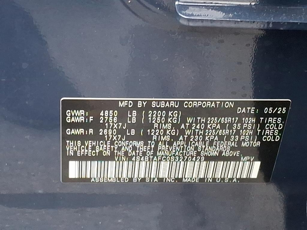 new 2025 Subaru Outback car, priced at $38,487