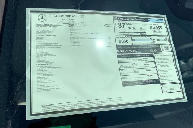 new 2024 Mercedes-Benz EQB 300 car, priced at $60,545