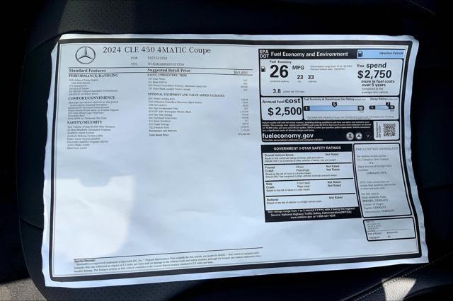 new 2024 Mercedes-Benz CLE 450 car, priced at $72,465