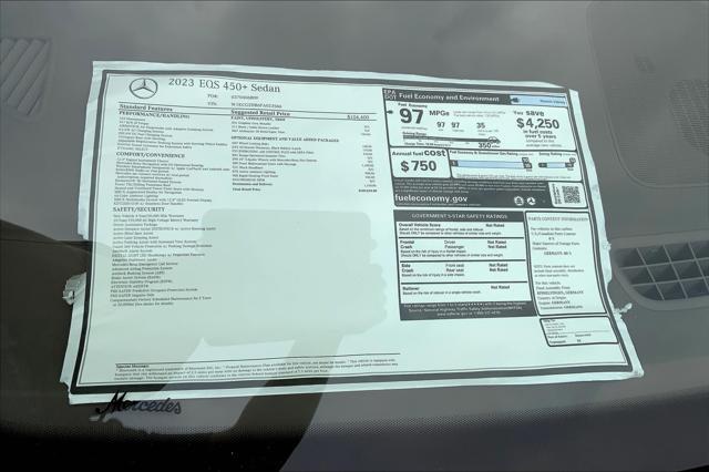new 2023 Mercedes-Benz EQS 450 car, priced at $109,010