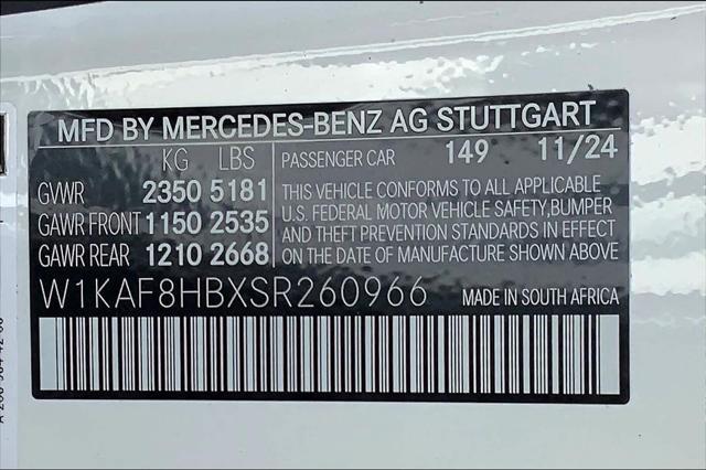 new 2025 Mercedes-Benz AMG C 43 car, priced at $73,275