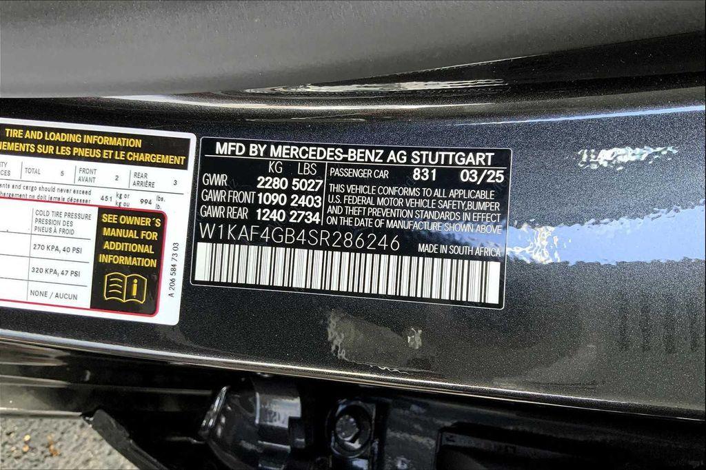 new 2025 Mercedes-Benz C-Class car, priced at $55,765