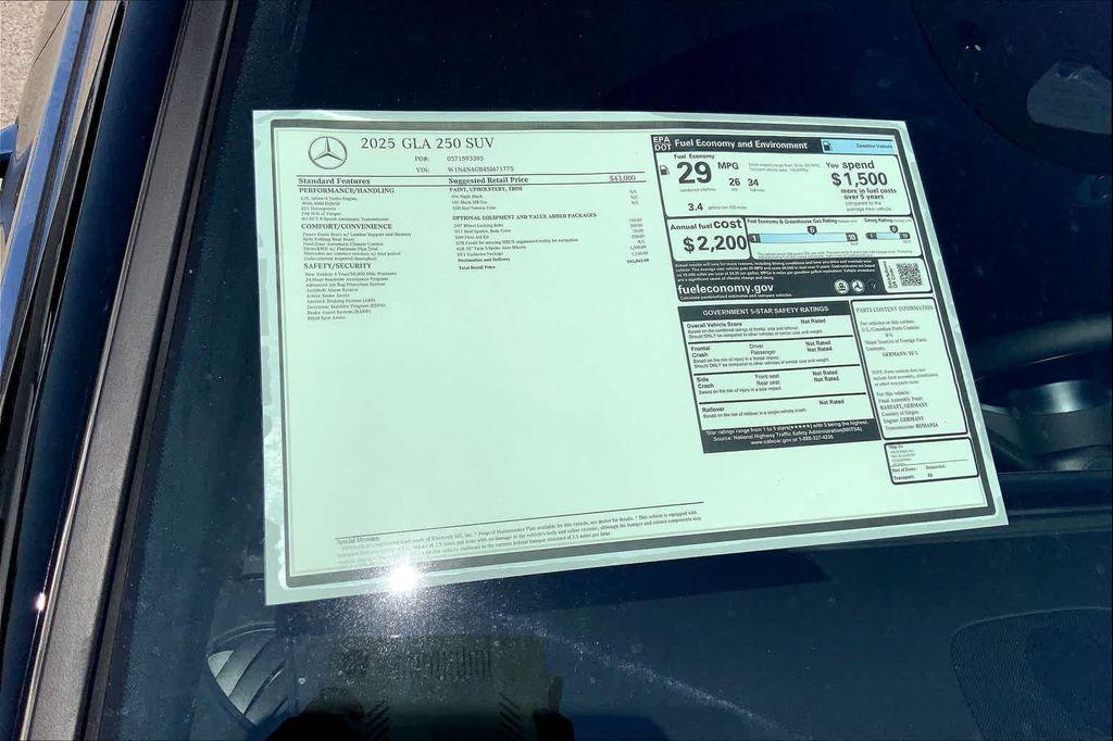 used 2025 Mercedes-Benz GLA 250 car, priced at $38,359