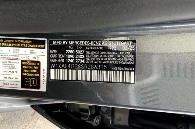 new 2025 Mercedes-Benz C-Class car, priced at $60,565
