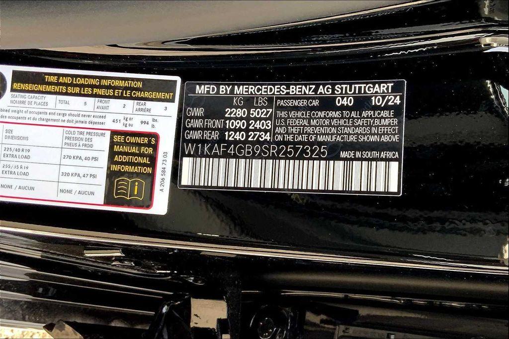 new 2025 Mercedes-Benz C-Class car, priced at $51,685