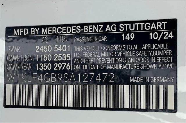 new 2025 Mercedes-Benz E-Class car, priced at $64,995