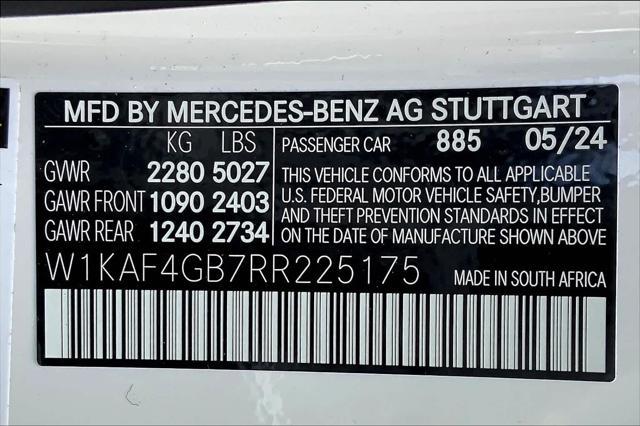 new 2024 Mercedes-Benz C-Class car, priced at $61,755