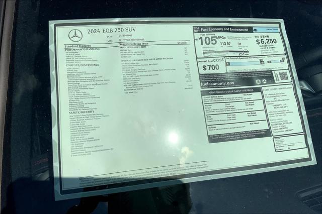 used 2024 Mercedes-Benz EQB 250 car, priced at $38,889
