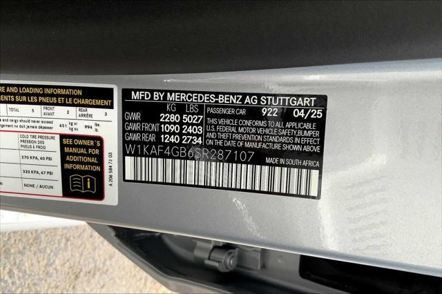 new 2025 Mercedes-Benz C-Class car, priced at $59,965