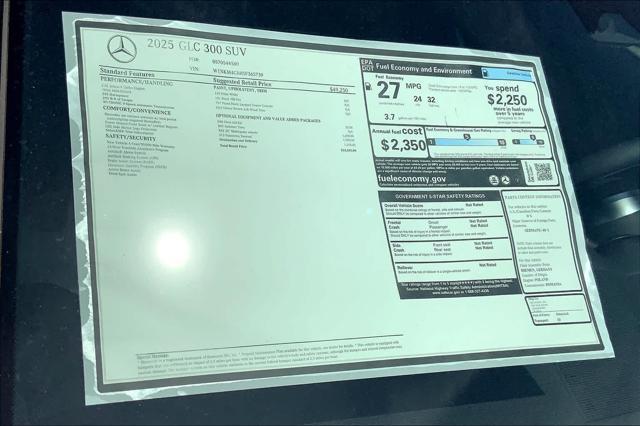 new 2025 Mercedes-Benz GLC 300 car, priced at $53,585
