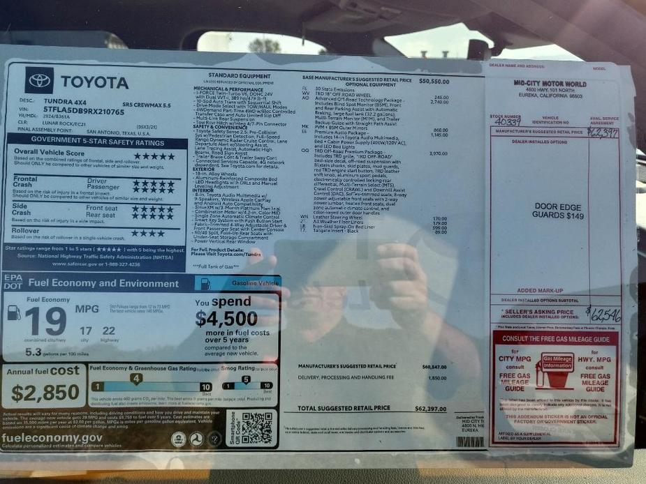 new 2024 Toyota Tundra car, priced at $59,995