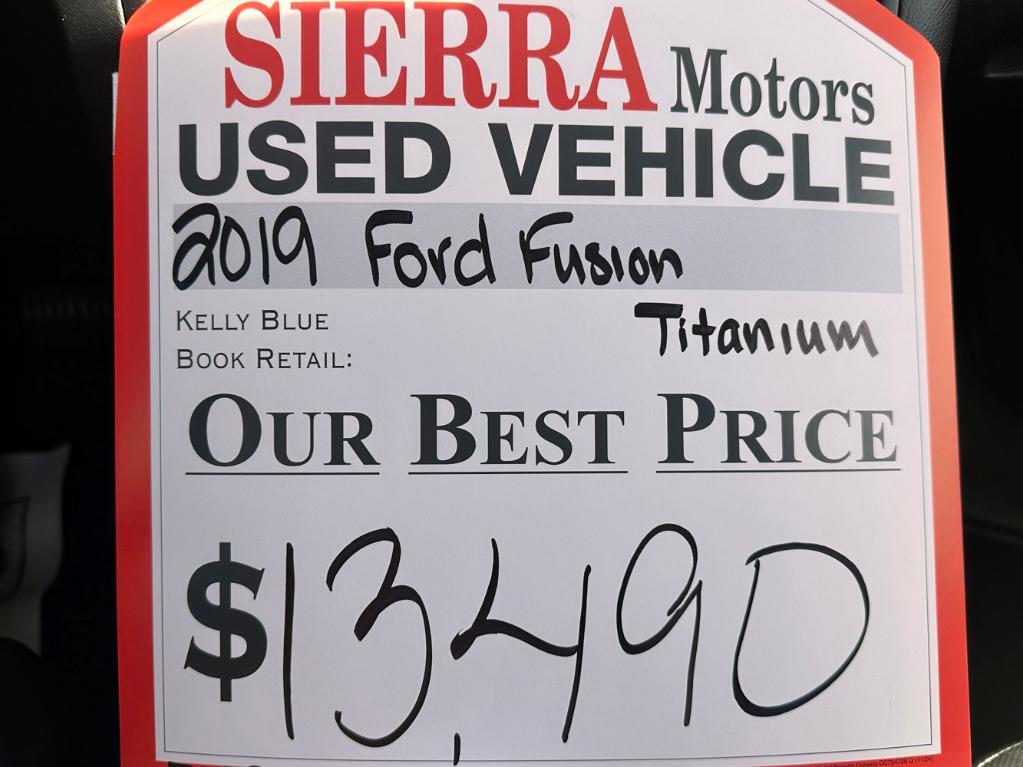 used 2019 Ford Fusion car, priced at $13,490
