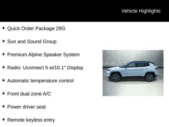 new 2025 Jeep Compass car, priced at $34,302