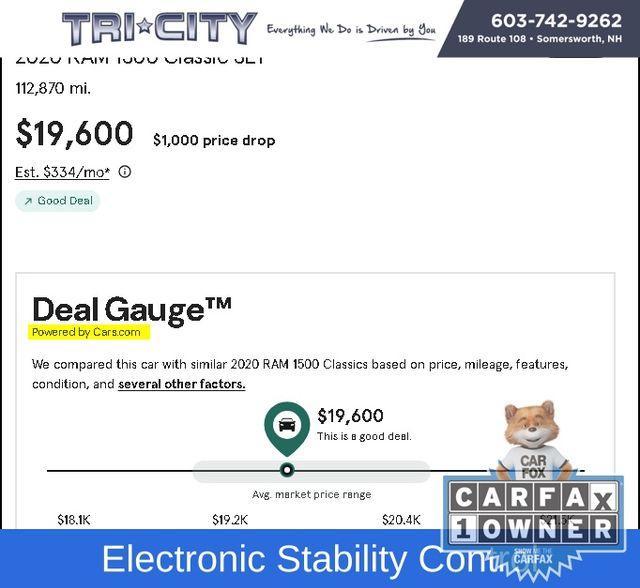used 2020 Ram 1500 Classic car, priced at $19,600