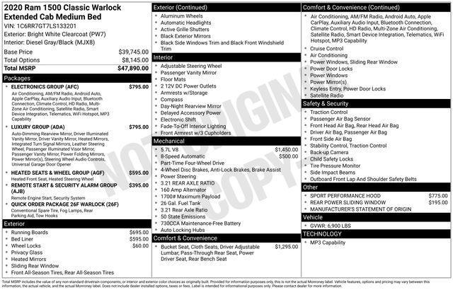 used 2020 Ram 1500 Classic car