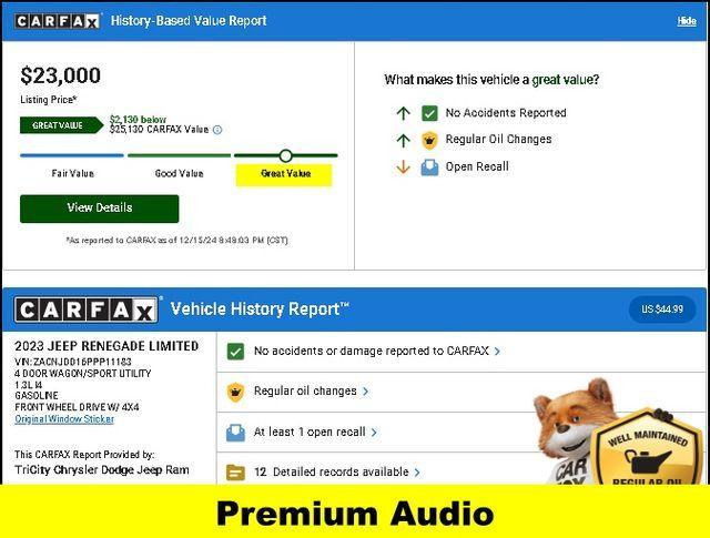 used 2023 Jeep Renegade car, priced at $23,000