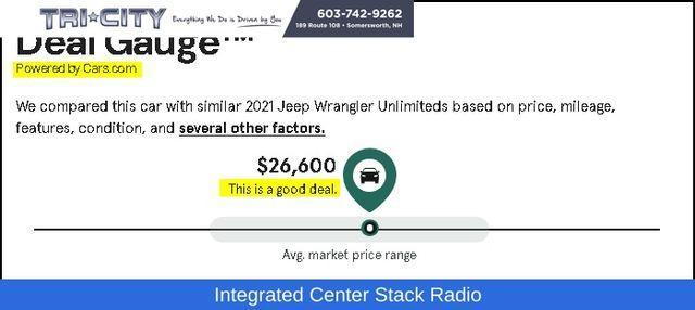 used 2021 Jeep Wrangler Unlimited car, priced at $26,600