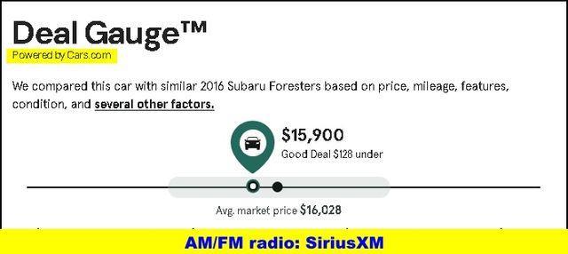 used 2016 Subaru Forester car, priced at $15,900