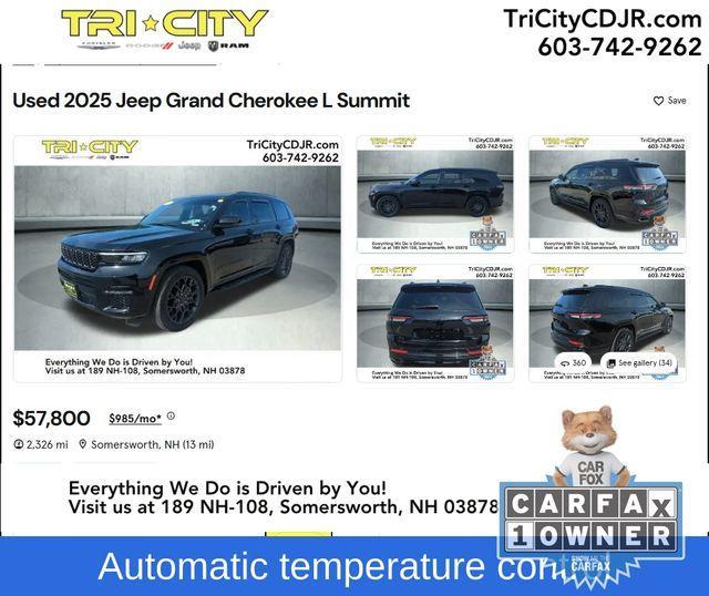 used 2025 Jeep Grand Cherokee L car, priced at $57,800