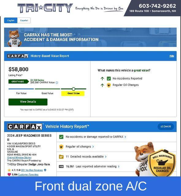 used 2024 Jeep Wagoneer car, priced at $58,800
