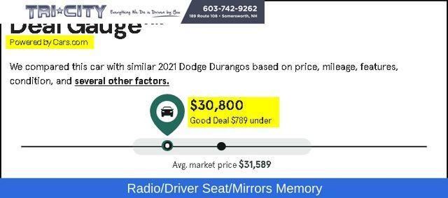 used 2021 Dodge Durango car, priced at $30,000