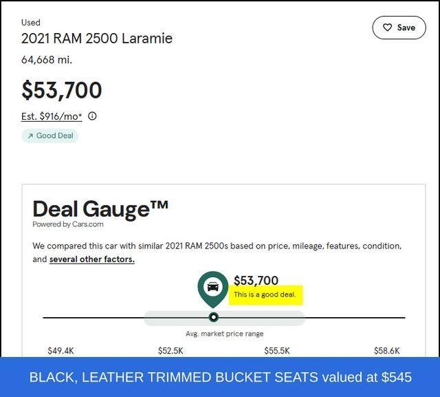 used 2021 Ram 2500 car, priced at $52,700