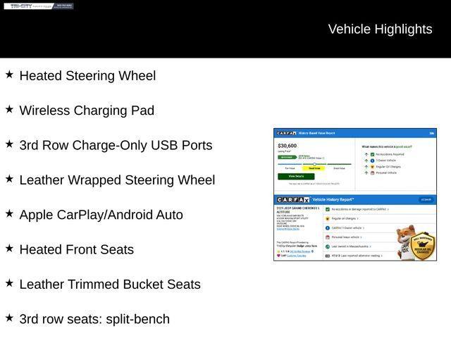 used 2021 Jeep Grand Cherokee L car, priced at $30,600