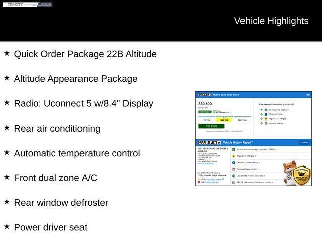 used 2021 Jeep Grand Cherokee L car, priced at $30,600