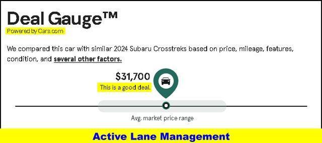 used 2024 Subaru Crosstrek car, priced at $31,700