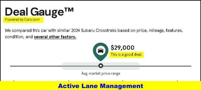 used 2024 Subaru Crosstrek car, priced at $29,000