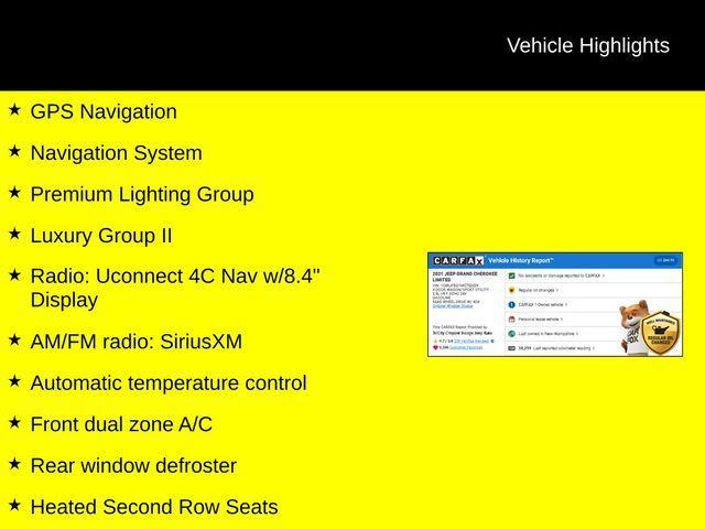 used 2021 Jeep Grand Cherokee car, priced at $31,000