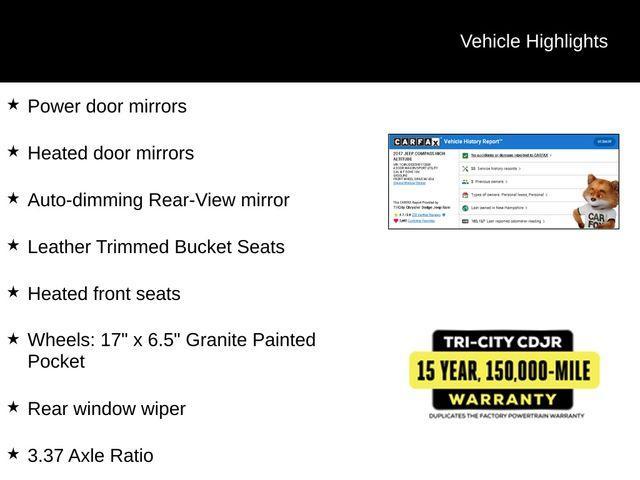 used 2017 Jeep Compass car, priced at $11,500