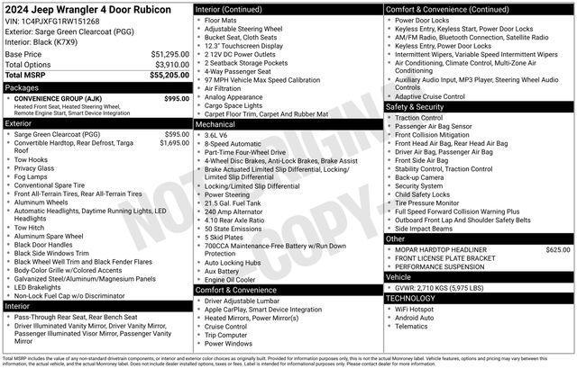 used 2024 Jeep Wrangler car, priced at $48,800
