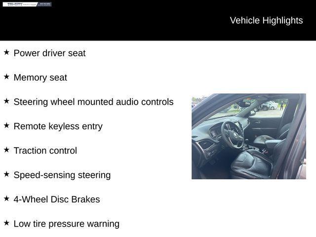 used 2019 Jeep Cherokee car, priced at $17,000