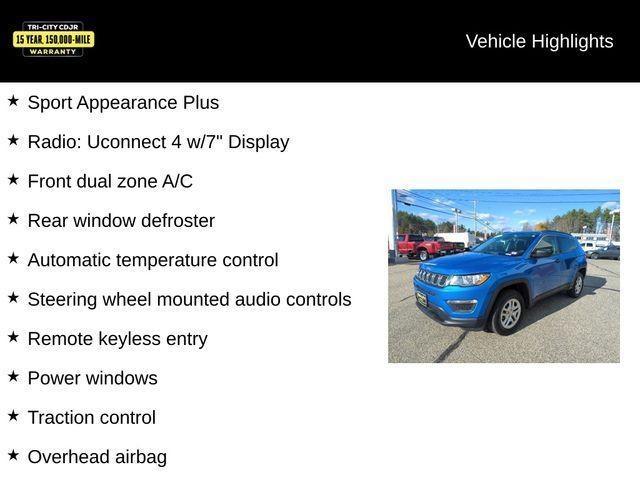 used 2021 Jeep Compass car, priced at $19,200