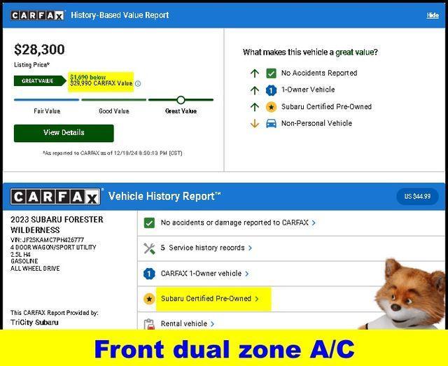 used 2023 Subaru Forester car, priced at $28,300