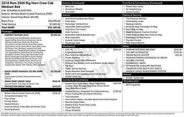 used 2018 Ram 2500 car, priced at $30,000